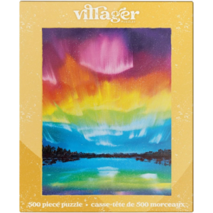 Verso boîte puzzle Villager - Saison des tulipes, illustration de Diana Pinnell