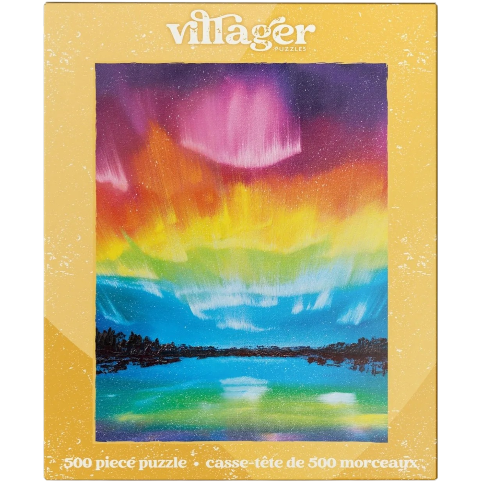 Verso boîte puzzle Villager - Saison des tulipes, illustration de Diana Pinnell