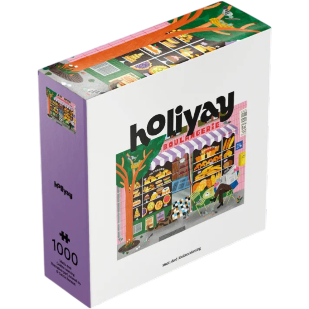 Puzzle 1000 pièces Holiyay - Matin doré, boulangerie illustrée