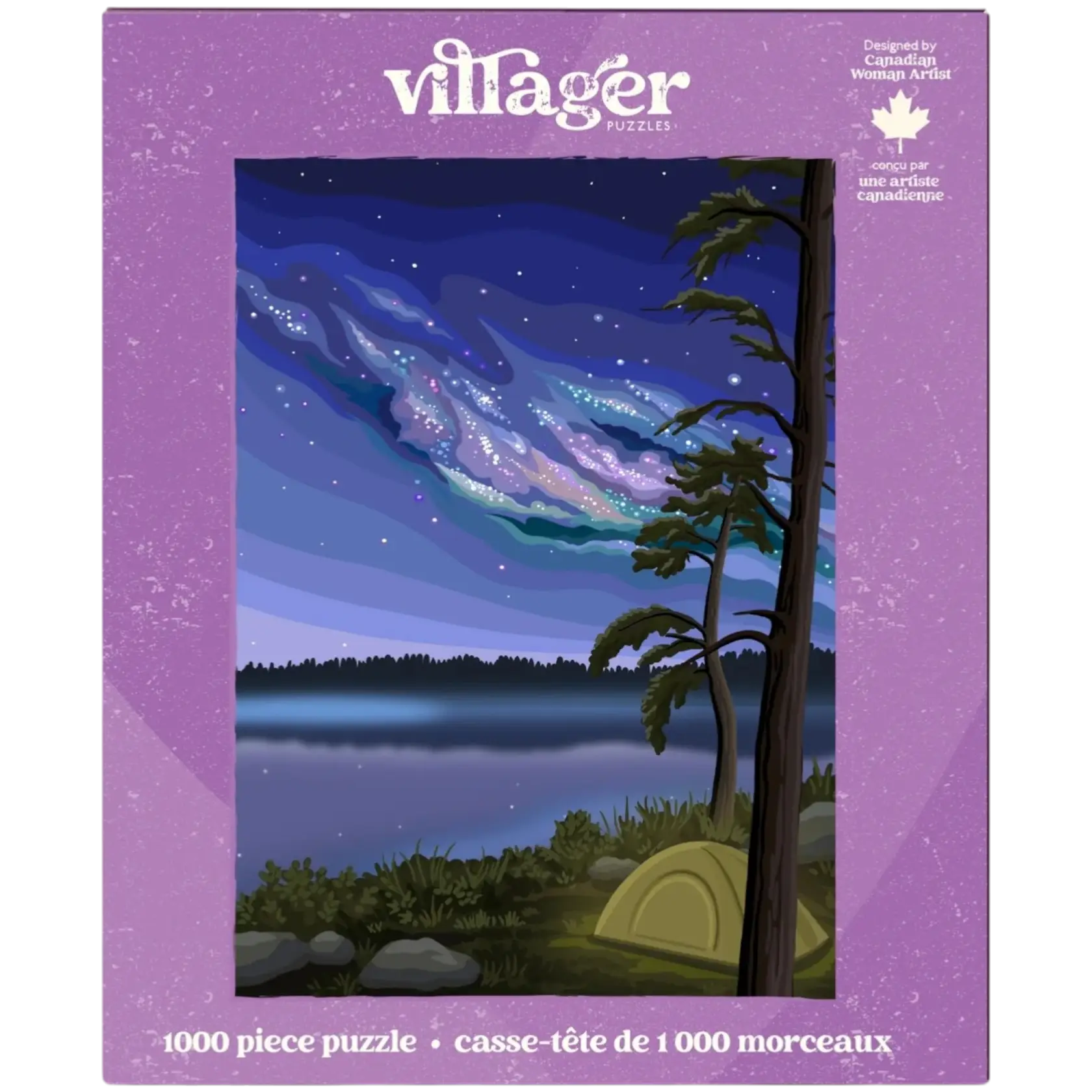 Puzzle Northern Camping 1000 pièces - recto - Villager Puzzles