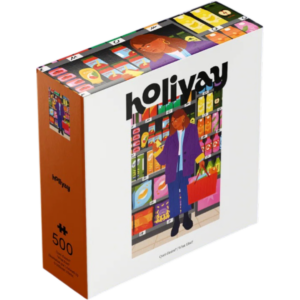 Puzzle 500 pièces Holiyay - Quoi d'autre, illustration d'une femme faisant ses courses en épicerie